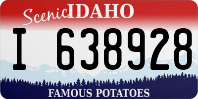 ID license plate I638928