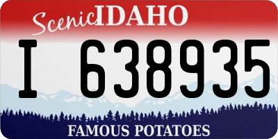 ID license plate I638935