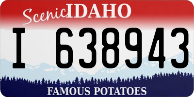 ID license plate I638943