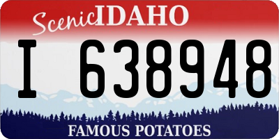 ID license plate I638948