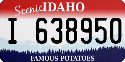 ID license plate I638950