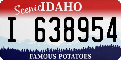 ID license plate I638954