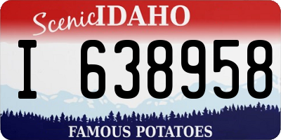 ID license plate I638958