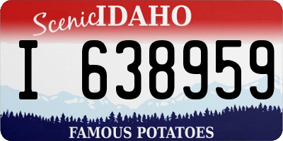 ID license plate I638959
