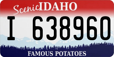 ID license plate I638960