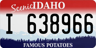 ID license plate I638966