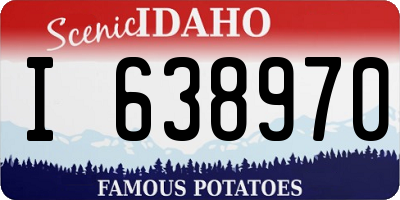 ID license plate I638970