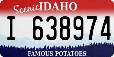 ID license plate I638974