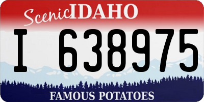 ID license plate I638975