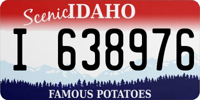 ID license plate I638976