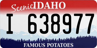 ID license plate I638977