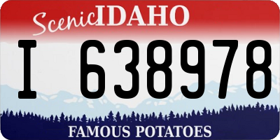 ID license plate I638978