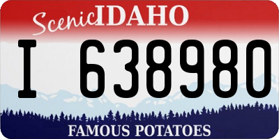 ID license plate I638980