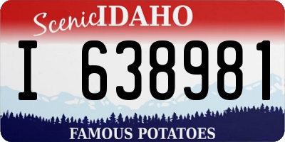 ID license plate I638981