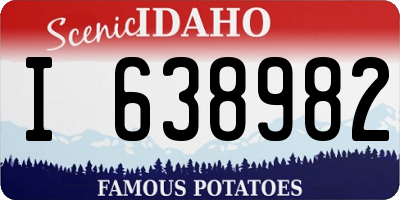 ID license plate I638982