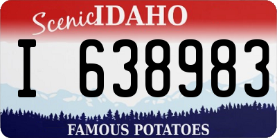ID license plate I638983
