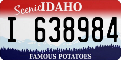 ID license plate I638984