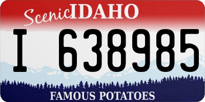 ID license plate I638985