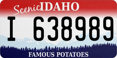 ID license plate I638989