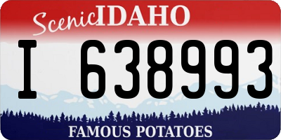 ID license plate I638993