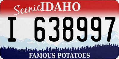 ID license plate I638997