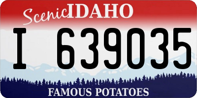 ID license plate I639035