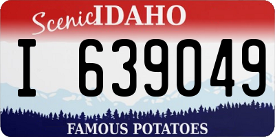 ID license plate I639049