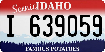 ID license plate I639059