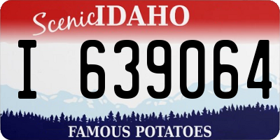 ID license plate I639064