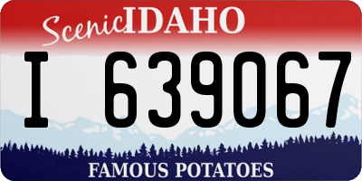 ID license plate I639067