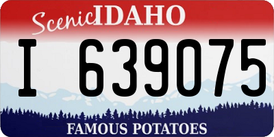 ID license plate I639075