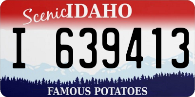ID license plate I639413