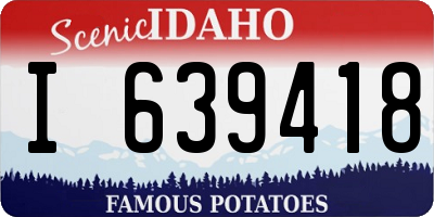 ID license plate I639418