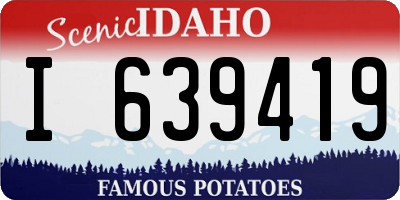 ID license plate I639419