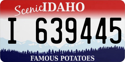 ID license plate I639445