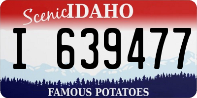ID license plate I639477