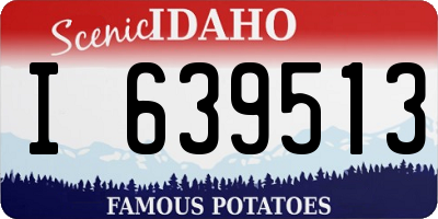 ID license plate I639513