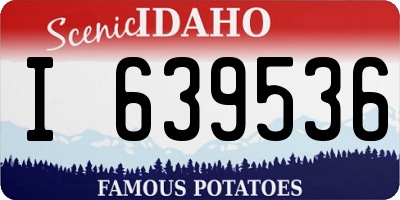 ID license plate I639536
