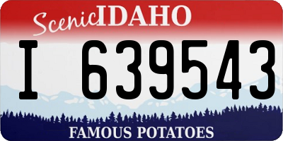 ID license plate I639543