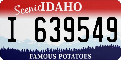 ID license plate I639549