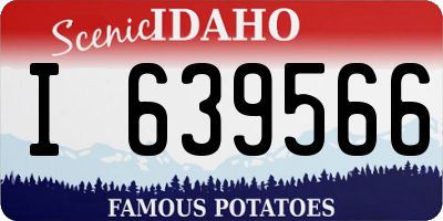 ID license plate I639566