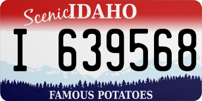 ID license plate I639568