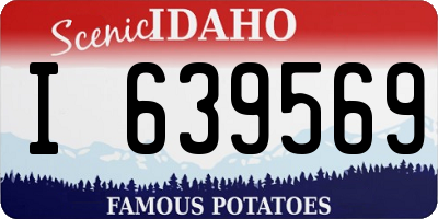 ID license plate I639569