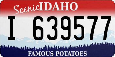 ID license plate I639577