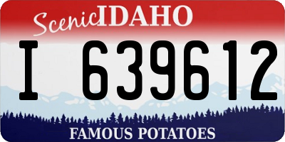 ID license plate I639612