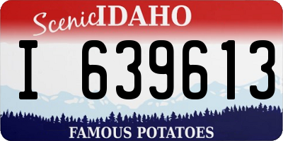 ID license plate I639613