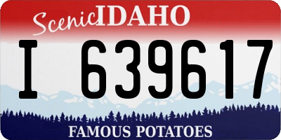 ID license plate I639617