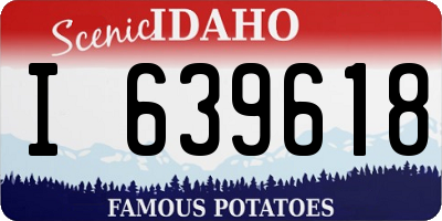 ID license plate I639618