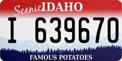 ID license plate I639670