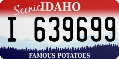 ID license plate I639699